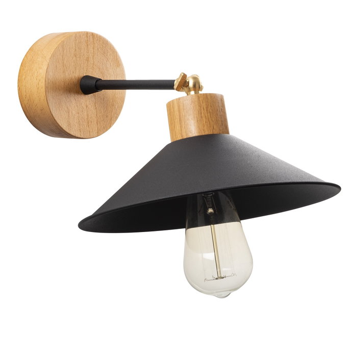 Opviq Manavgat - N-620 Lámpara de pared Negro y Roble Opviq Manavgat - N-620 Lámpara de pared Negro y Roble